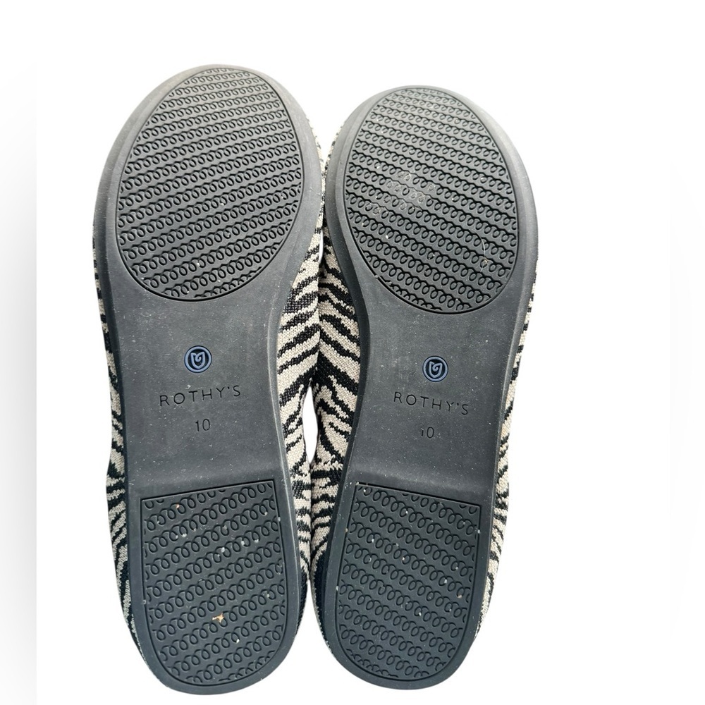 Rothy’s The Point Flats Zebra Print Black White S… - image 5